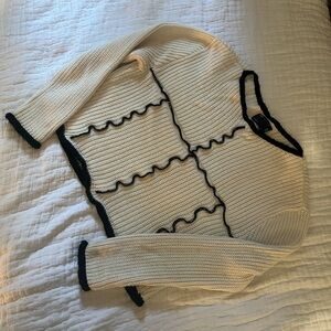 ASOS Design Cream and Black Sweater